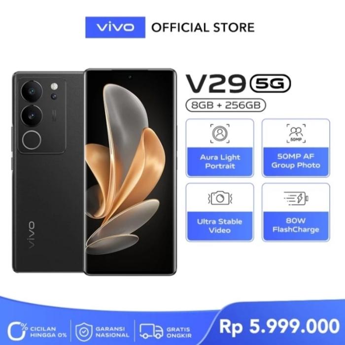 Gambar Hp Vivo V29 5G Ram 8Gb+8Gb Internal 256Gb Garansi Resmi Vivo - Hitam dari Elzane Store undefined Tokopedia