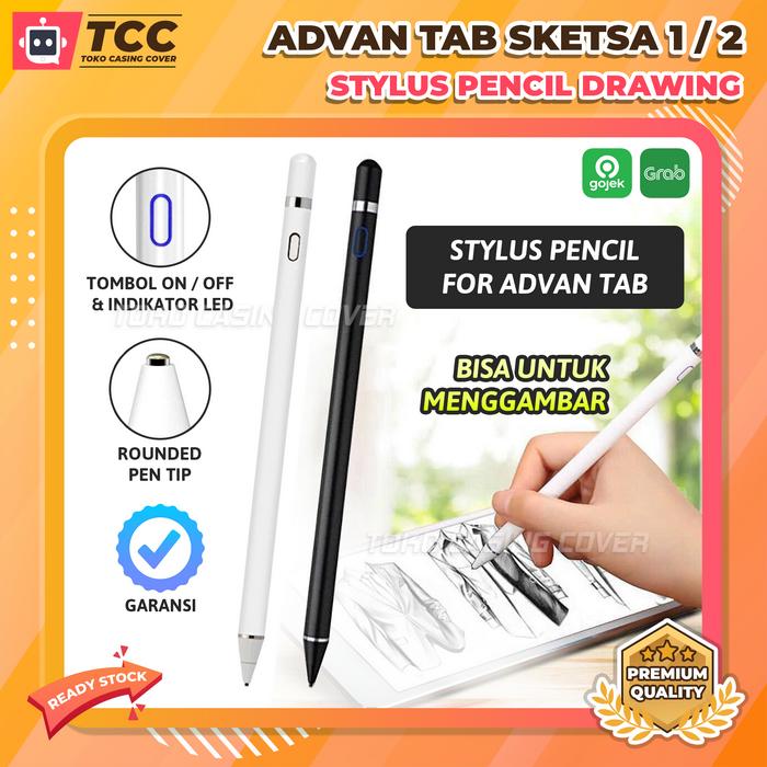 Gambar Advan Tab Sketsa 1 2 10.1 Pencil Stylus Pen For Drawing Tablet Gambar - Hitam dari TokoCasingCover undefined Tokopedia