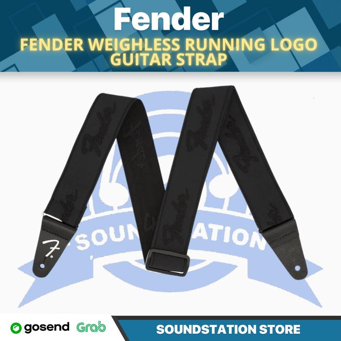 Gambar Fender Weighless Running Logo Guitar Strap | Strap Gitar Original - black/white dari SoundStation Store undefined 4 Tokopedia