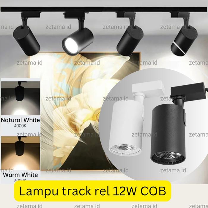 Gambar Lampu Rel Plafon Sorot LED 10w Cob / Track Light LED - PUTIH 4000K dari zetama id undefined Tokopedia