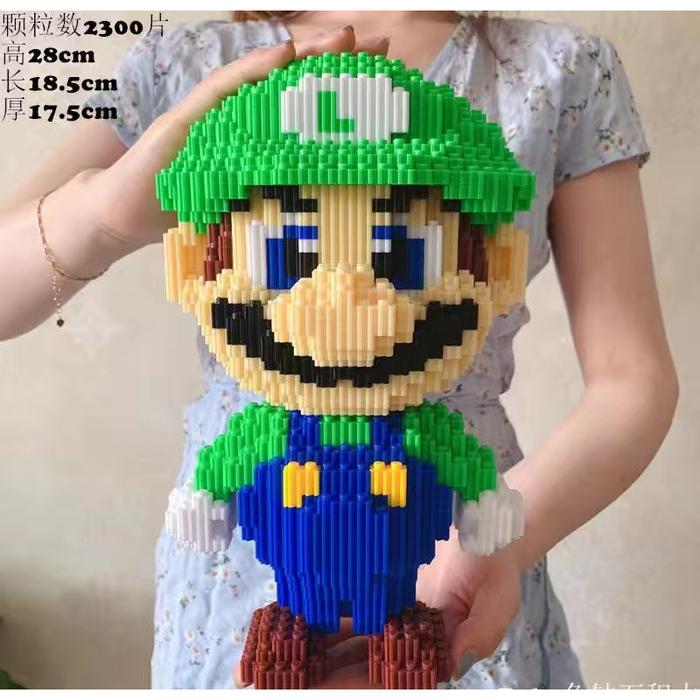 Gambar SMY Nano Block Mario Medium Bricks Education Nano Block / Mainan Balok - Luigi dari Moonhouse undefined Tokopedia