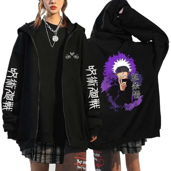 Jual Jaket Jujutsu Kaisen Hoodie Gojo Itadori Yuji Manga MOTIF