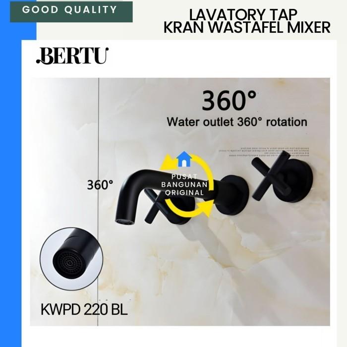 Gambar KRAN WASTAFEL KRAN CUCI TANGAN TEMBOK PANAS DINGIN BATHTUB DINDING - 220 BLACK dari PusatBangunanOriginal undefined Tokopedia