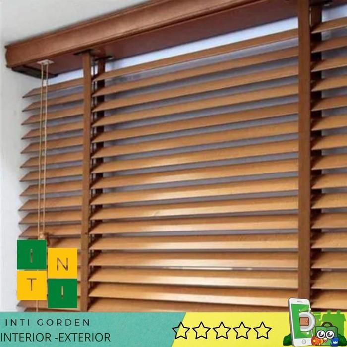 Jual tirai jendela kayu gulung - Roller Wooden Blind - Kota Tangerang ...