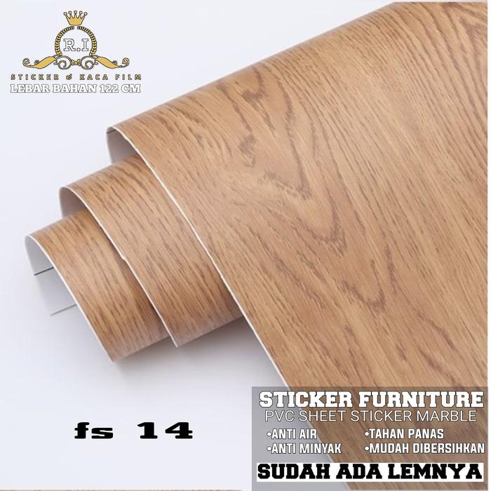 Gambar HPL STICKER / HPL MOTIF KAYU / PELAPIS KAYU TRIPLEK MEJA DINDING PINTU - FS14 dari Sticker R.I undefined Tokopedia