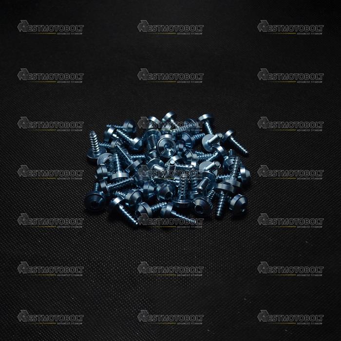 Gambar BAUT BODY YAMAHA TITANIUM GR5 ( HARGA 1 PCS ) - Ice Blue dari EstMotobolt undefined 2 Tokopedia