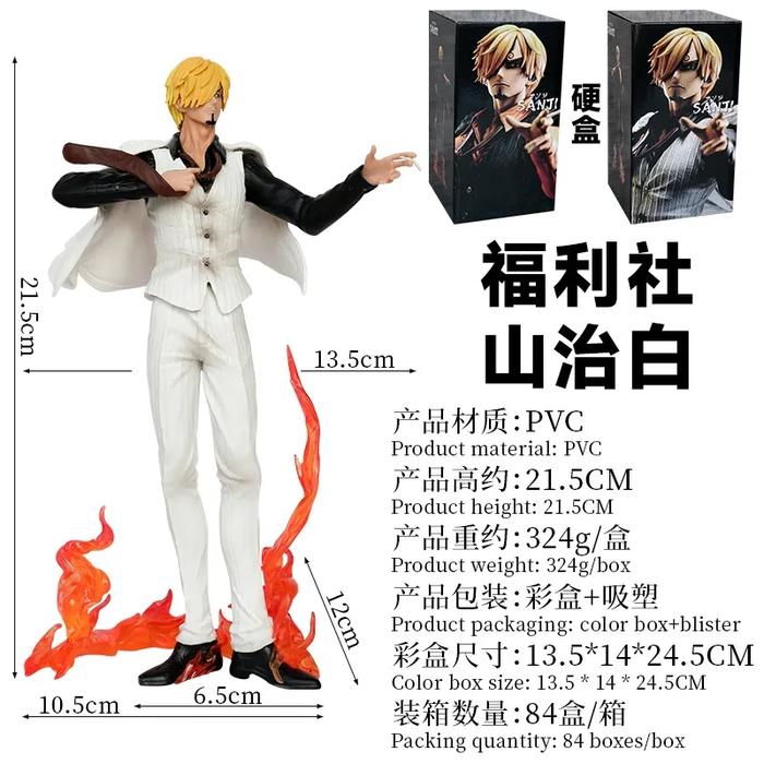 Gambar action figure one piece sanji api size besar - UK 21,5cm box dari KITTY TOYS undefined Tokopedia