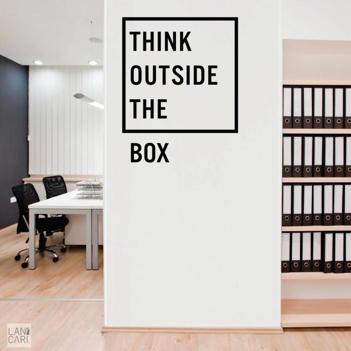 Gambar Sticker Decal Stiker wall Cutting Quotes Think The Box - Hitam dari LANCARI Kota Administrasi Jakarta Pusat Tokopedia