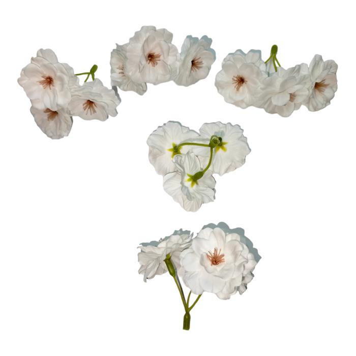 Gambar ECER 5KUNTUM Bunga Sabun Sakura - Soap Flower - Bunga Kerajinan BS012 - Putih dari Onemarketindo undefined Tokopedia