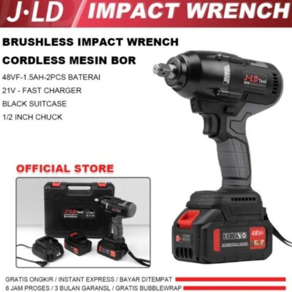Gambar impact wrench jld - bor buka baut baterai - torsi besar - power tools dari Auto Part28 undefined Tokopedia
