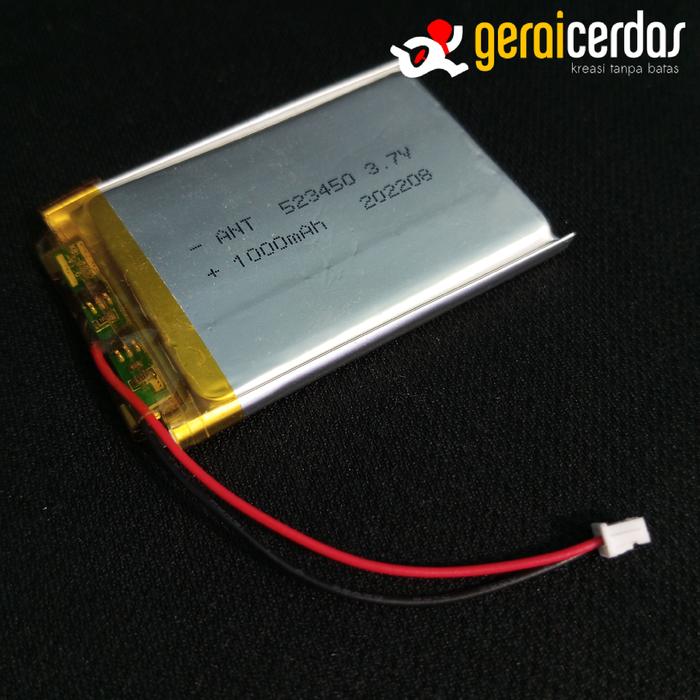 Gambar Baterai LiPo 3.7V 1000mAh Lithium Polymer Battery - micro JST 1.25 dari Gerai Cerdas undefined Tokopedia