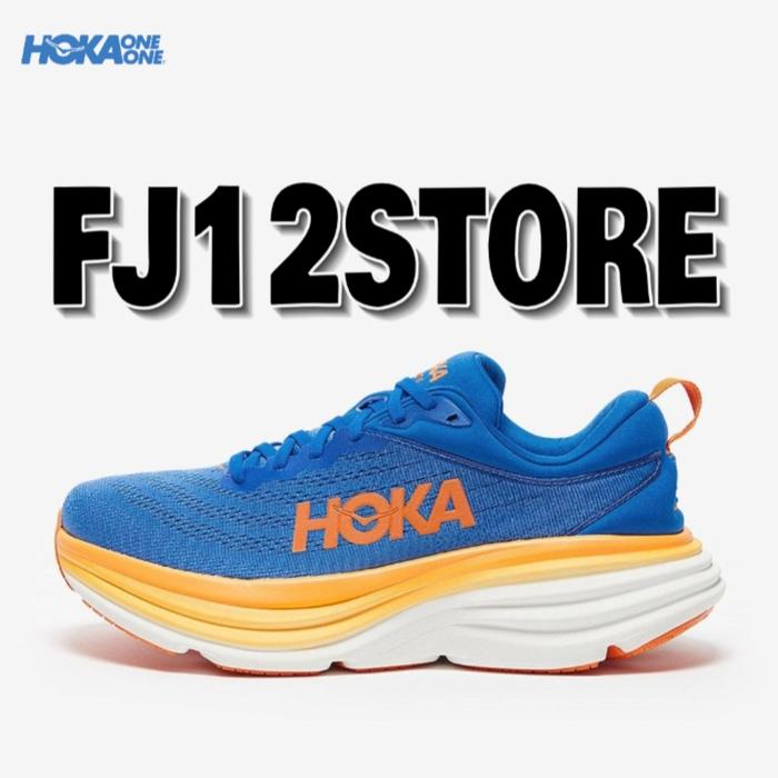 Gambar Hoka Bondi 8 Mens Road Running Shoes - Coastal Sky/Vibrant Orange - COASTAL/VIBRANT, 41⅓ dari FJ12Store undefined Tokopedia
