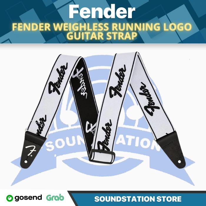 Gambar Fender Weighless Running Logo Guitar Strap | Strap Gitar Original - black/white dari SoundStation Store undefined 5 Tokopedia
