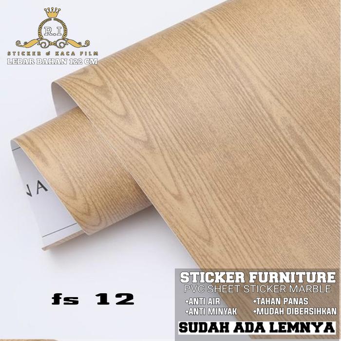 Gambar HPL STICKER / HPL MOTIF KAYU / PELAPIS KAYU TRIPLEK MEJA DINDING PINTU - FS12 dari Sticker R.I undefined Tokopedia