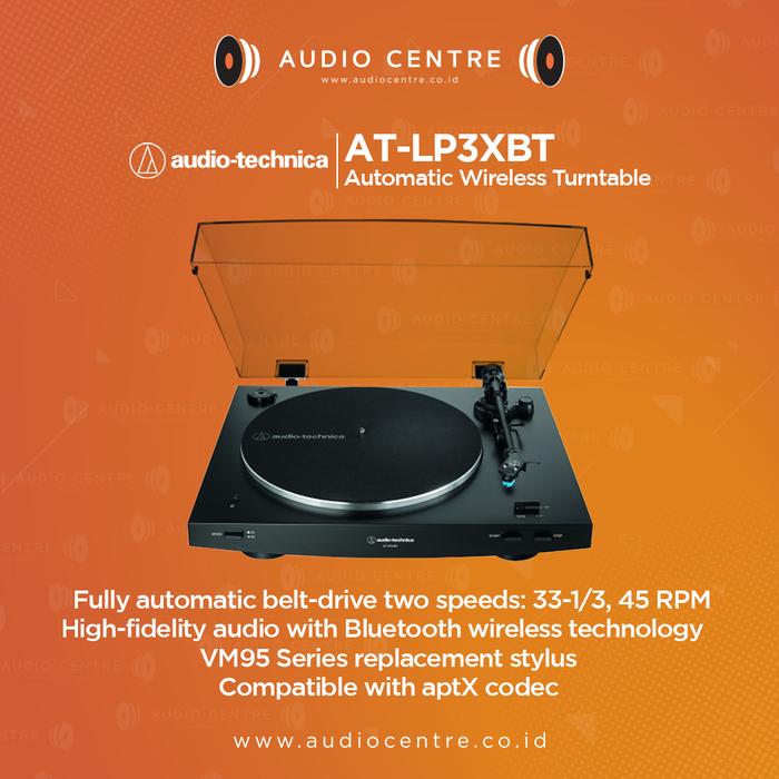 Gambar Audio Technica AT-LP3XBT / LP 3X BT Turntable Bluetooth & Analog Auto - Hitam dari Audio Centre Official undefined Tokopedia
