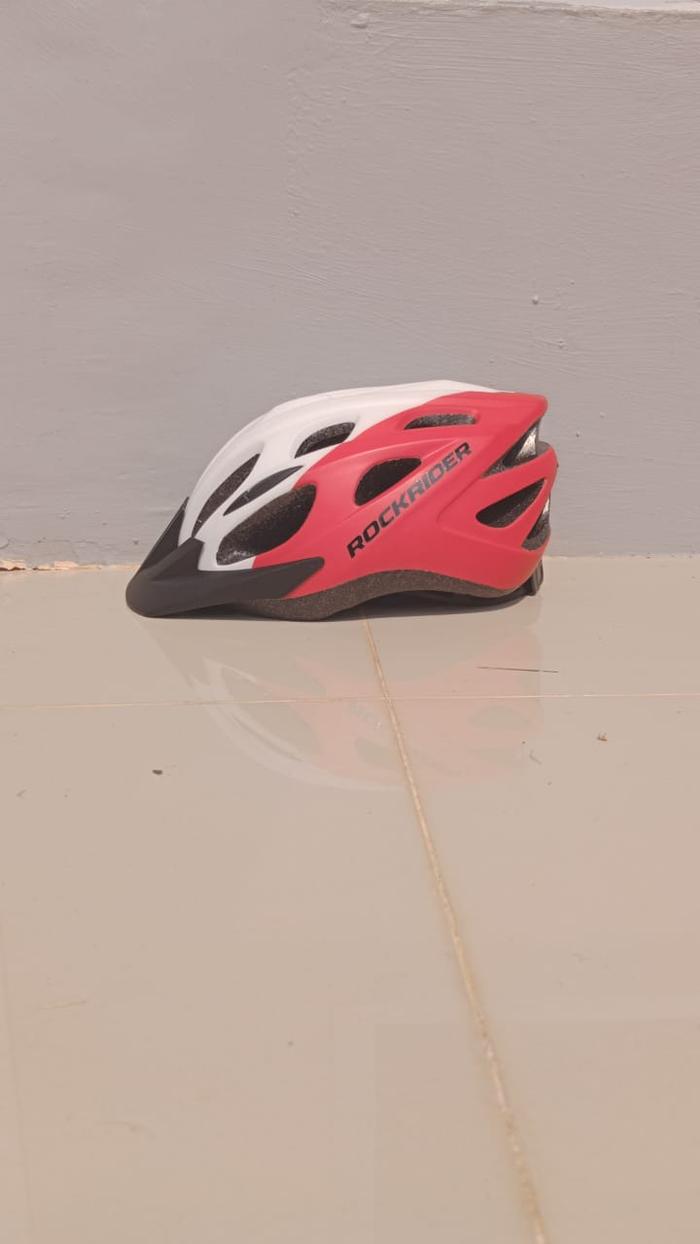 Jual Helm Sepeda Skate Decathlon Rockrider Merah Putih Kota