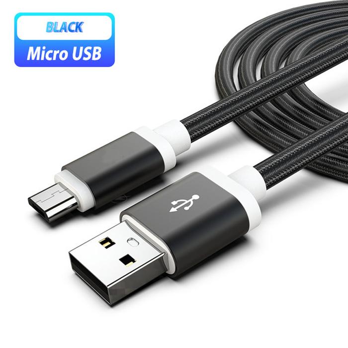 Gambar KABEL DATA 3A  Fast Charging Micro Usb Type-C Cable For iPhone - Hitam, Micro dari PUNING undefined Tokopedia