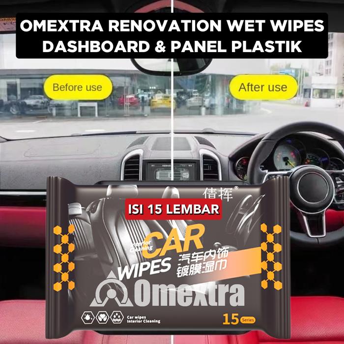 Gambar Omextra Dashboard Renovation Wipes car interior cleaning tisu basah - Dashboard 15 lb dari OMEXTRA undefined Tokopedia