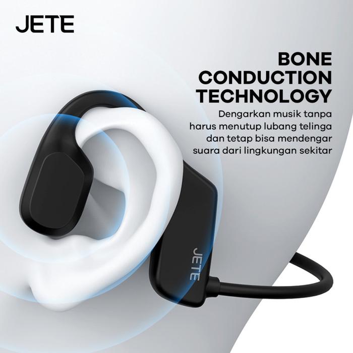 Gambar Sport Headset Bluetooth IPX8 JETE Open Fast - Garansi 2 Tahun - Hitam dari JETE Authorized Bandung undefined Tokopedia