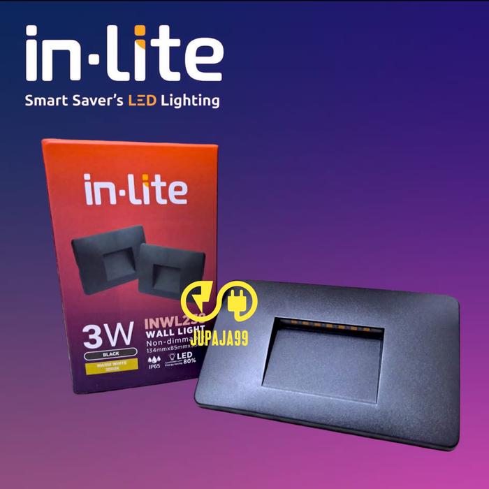 Gambar INLITE LED LAMPU DINDING / TANGGA / WALL / STEP LIGHT LAMP 3W INWL238 - BODY HITAM dari Jupaja999 undefined Tokopedia