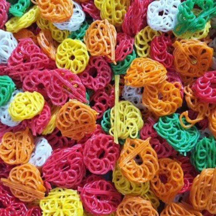 Gambar Kerupuk Roda Warna Warni Kerupuk Mawar Kerupuk Seblak - 500 gram dari Pasar Ta Makassar undefined Tokopedia