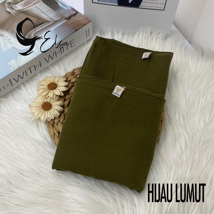 Gambar Hijab Segiempat Paris Polos JADUL / Paris Old Warna Soft - hijau lumut dari chaoshop_NEW undefined Tokopedia