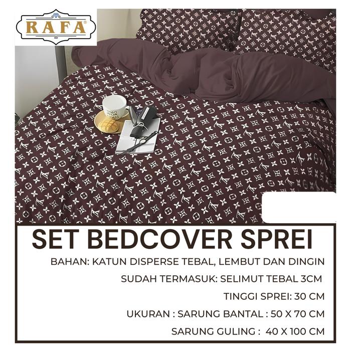 Gambar RAFA BEDCOVER SET SPREI KATUN DISPERSE PREMIUM TINGGI 30 QUEEN 160X200 - LUVI dari RA_FA undefined Tokopedia