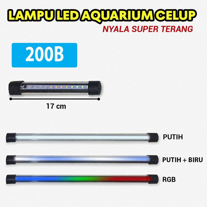 Gambar Lampu Aquarium Akuarium Aquascape LED Celup 20cm 30cm Warna Warni RGB - 20cm, RGB - 3 WARNA dari Sie Ibin Store undefined Tokopedia