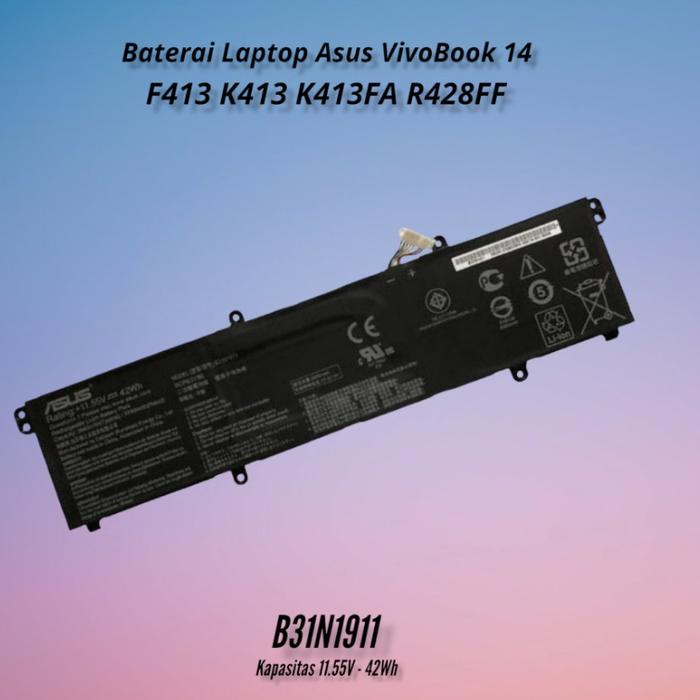 Gambar Baterai Asus VivoBook 14 F413 K413 K413FA R428FF V433FA B31N1911 ORI dari Three Acc undefined Tokopedia
