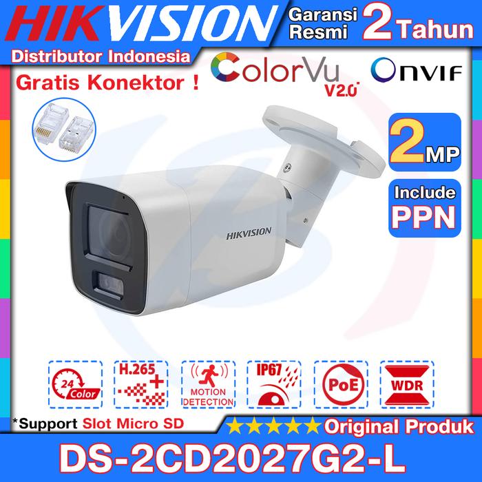 Gambar Ipcam 8mp Colorvu Hikvision Hikvision DS-2CD2087G2-L Support Poe Onvif - 2MP dari BASIC CCTV undefined Tokopedia