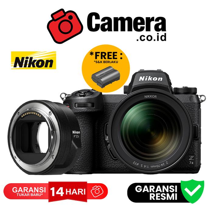 Gambar Nikon Z7 II Nikon Z7II Nikon Z7 Mark II Kit Z 24-70mm f/4 S Mirrorless - Kit +PWP FTZII dari CAMERA CO ID undefined Tokopedia