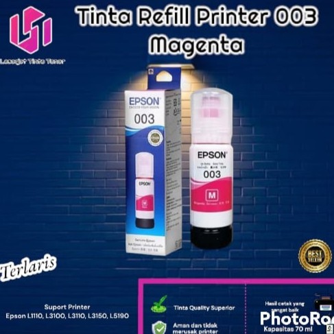 Gambar Tinta 003 Varian Warna Premium - Merah dari laserjet tinta toner mur undefined Tokopedia