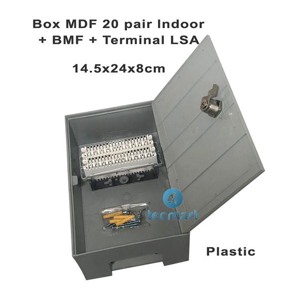 Gambar Box MDF telepon 10-30pair / terminal box mdf fiber 10-30pair+LSA+Frame - Box MDF 20 pair dari Tecmart undefined Tokopedia
