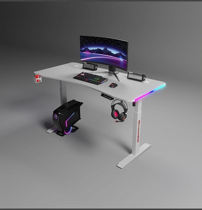 Gambar SALE LEGION STANDING DESK ELECTRIC RGB MEJA GAMING KERJA ADJUSTABLE - Putih dari tokowarnita6677 undefined Tokopedia