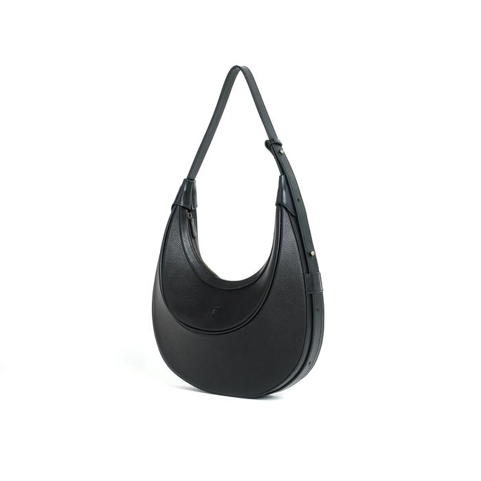 Gambar Purotti CASTER Hobo Bag Genuine Leather. - Black dari Purotti undefined Tokopedia