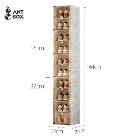 Gambar ANTBOX RAK LEMARI SEPATU SHOES CABINET RAK SEPATU SUSUN TERTUTUP - ANTBOX 1 x 10 dari Tatik ID Store undefined Tokopedia