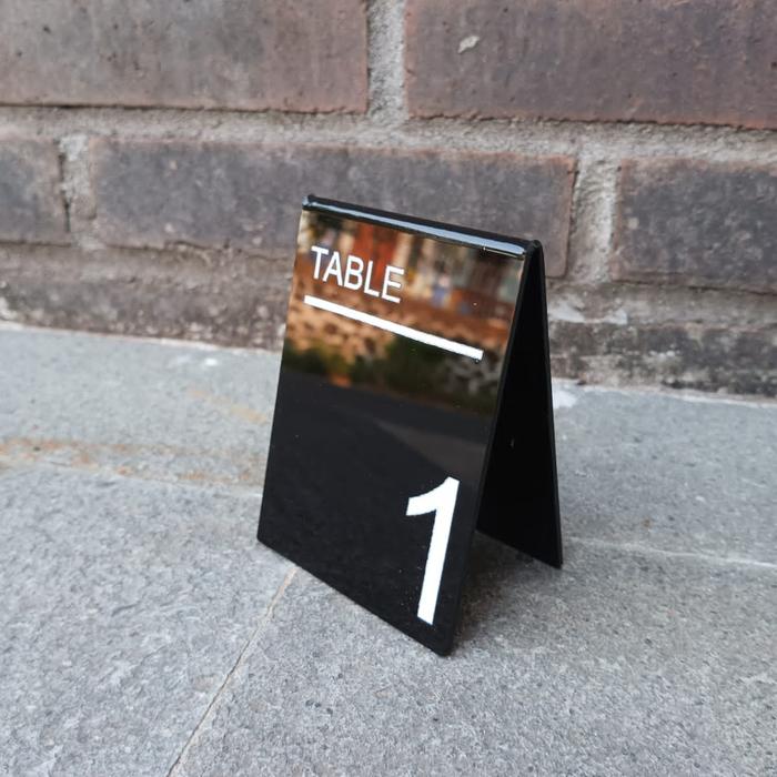 Gambar nomor meja cafe / nomor meja resyaurant/ nomor meja murah / cafe - Hitam dari Madera Project undefined Tokopedia