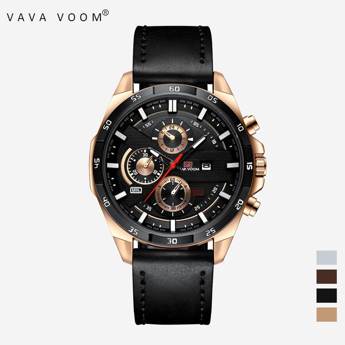 Gambar VAVAVOOM 216 Jam Tangan Pria Kulit Stainless Steel Analog Quartz - 216-PH1 dari Hannahmartinid undefined Tokopedia