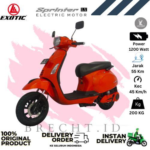 Gambar Sepeda Motor Listrik Vespa Sprinter LX 1200 Watt - Orange dari BRECHT.ID OFFICIAL STORE undefined Tokopedia