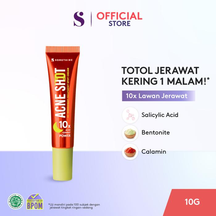 Gambar SOMETHINC ACNE SHOT AC Overnight Treatment Spot Cream - 10gr dari Somethinc undefined Tokopedia