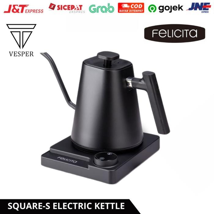 Gambar felicita square electric gooseneck kettle / teko kopi pemanas air dari Vesperindo_NEW undefined Tokopedia
