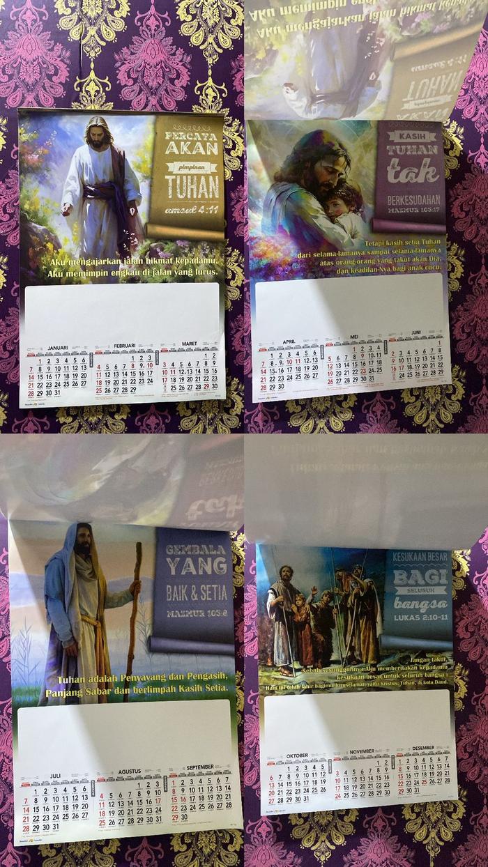 Gambar Kalender dinding  AO triwulan + sablon tahun 2024 min 100 PCS - 125 ROHANI 3 dari Afdhal stationery undefined Tokopedia