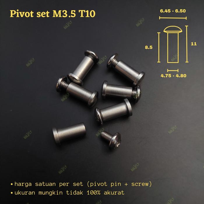 Gambar Baut Pivot M3.5 T10 Baliplus Armed Shark - Pivot Set dari BaliFly undefined Tokopedia