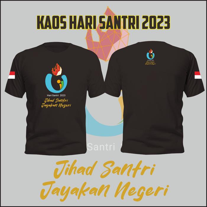 Gambar KAOS HARI SANTRI NASIONAL 2023 ( LOGO RESMI KEMENAG ) - Hitam (24s), S dari Skillme Kaos undefined Tokopedia