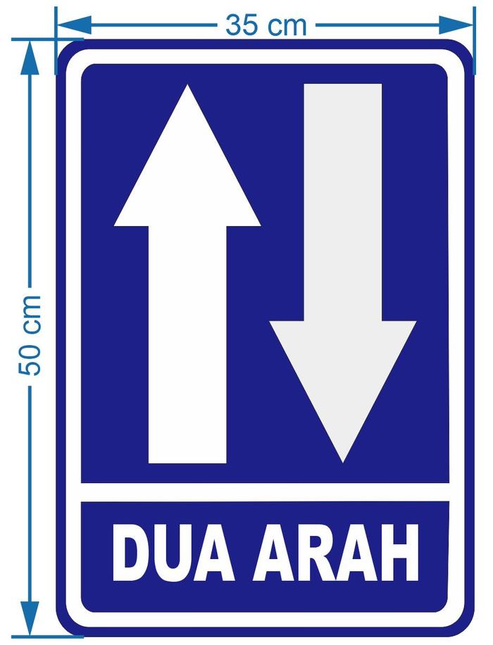 Jual Rambu Dua Arah 40cm x 60cm, 35cm x 50cm plat ACP 3mm - 35cmX50cm ...