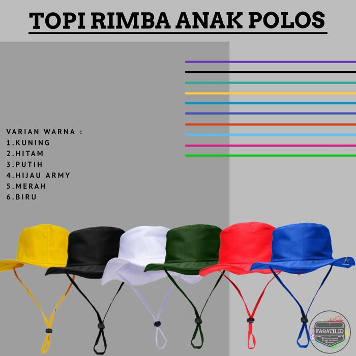 Gambar Topi Anak Rimba Gunung Bucket hat Fashion Anak Topi Manasik Haji Umroh - custom nama dari grosir topi polos dan custom undefined Tokopedia