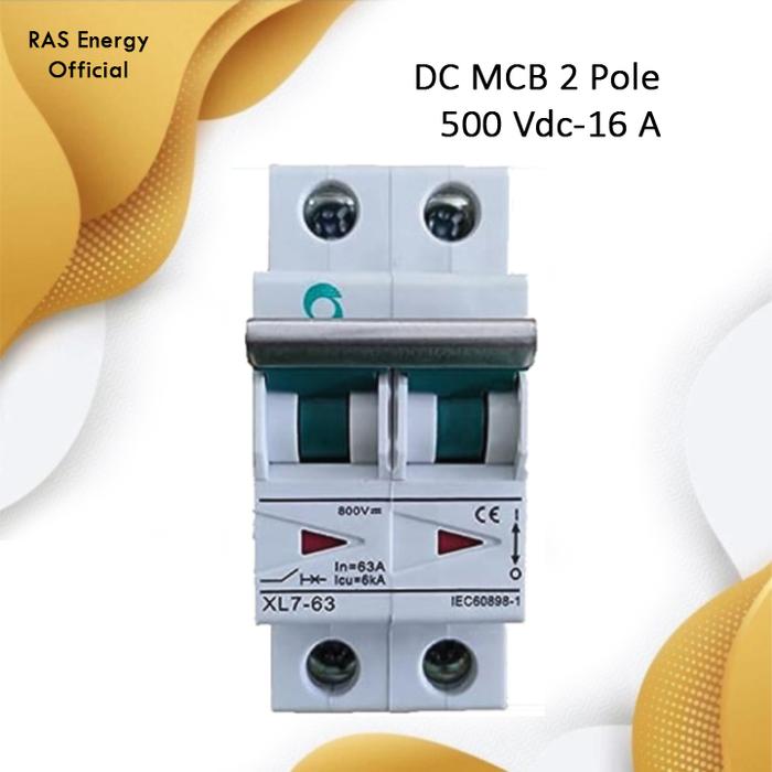 Gambar DC MCB 2P 2POLE 2 POLE 16A - MCB DC 2 Pole 16A - DC MCB 16A - WS dari RAS Energy undefined Tokopedia