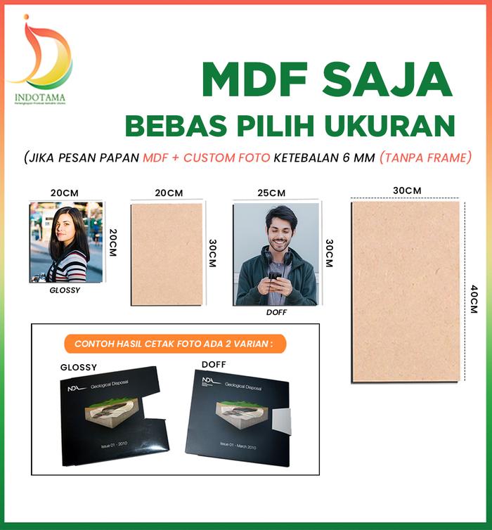 Promo Cetak Foto Media Papan MDF Laminasi Custom 20x20 20x30 25x30 ...
