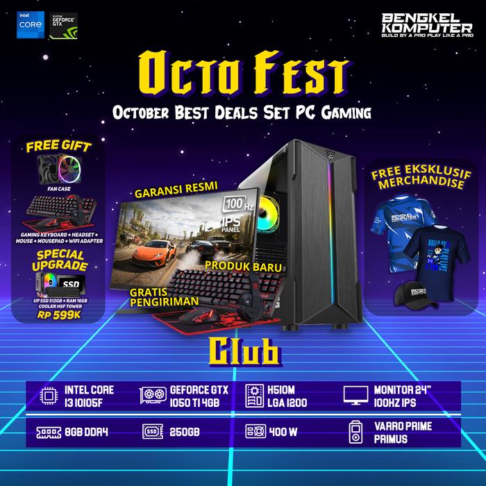 Gambar PC OCTOFEST CLUB - I3 10105F - GTX 1050 TI 4GB - PC GAMING FULLSET dari bengkelkomputerptk undefined Tokopedia