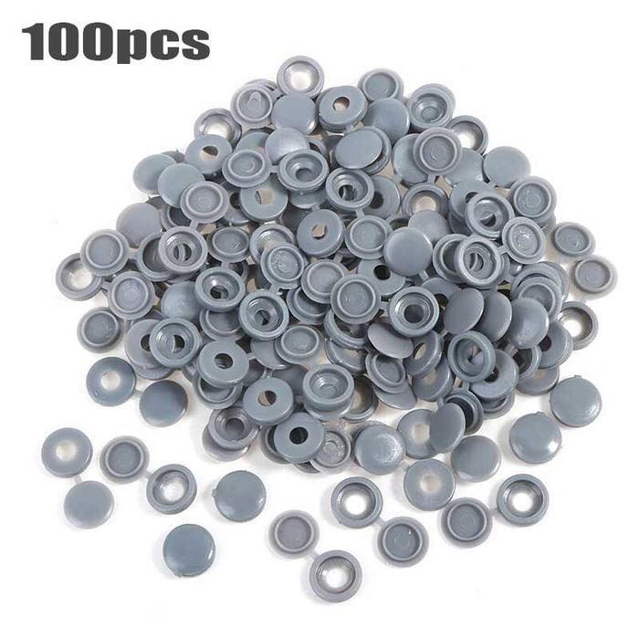 Gambar 100pcs Tutup Baut / Tutup Sekrup Plastik Dekorasi Mobil Furnitur - Cokelat dari Supercy-Mall undefined Tokopedia